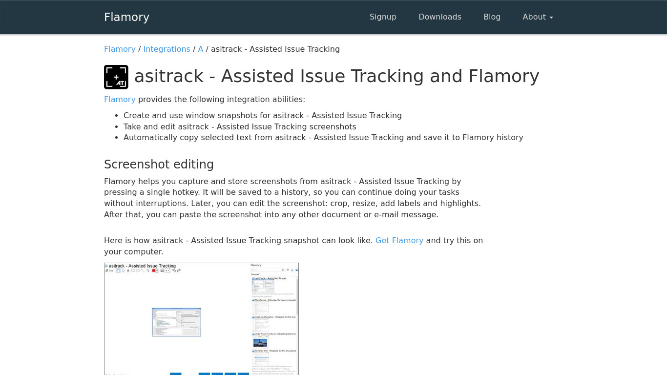 asitrack – Assisted Issue Tracking Landing page