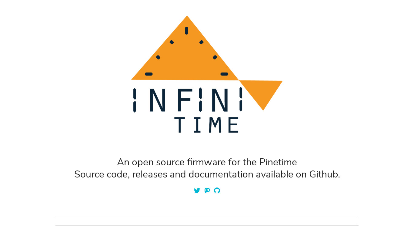 InfiniTime Landing page