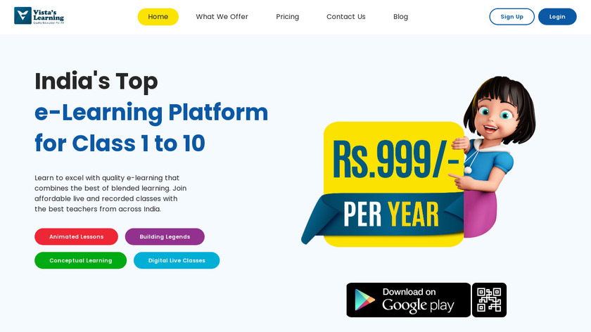 V-Learning India Landing Page