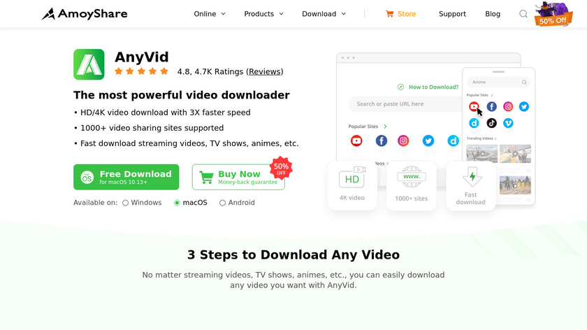 AnyVid Landing Page