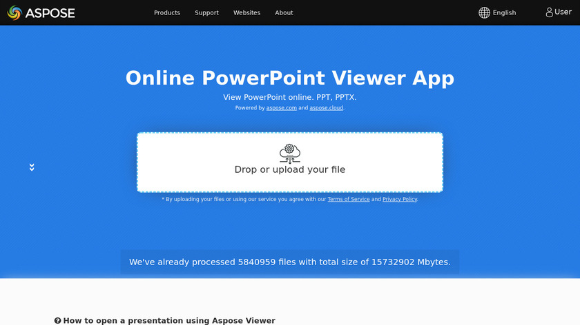 Aspose Presentation Viewer Landing Page