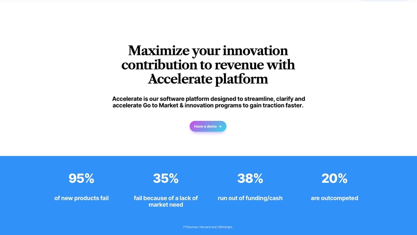 Accelerate by Predictable Innovation Landing Page