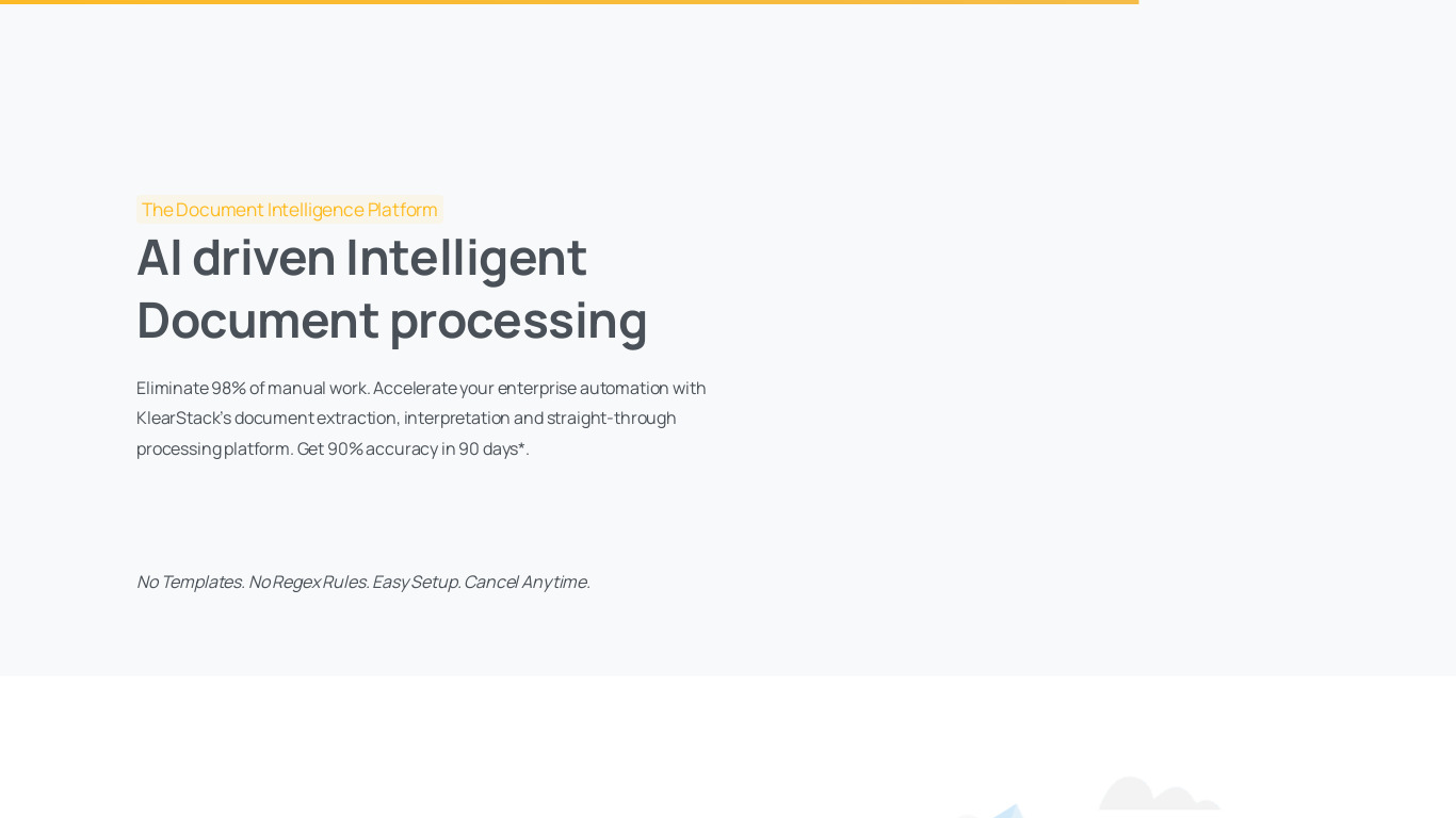 KlearStack Landing page