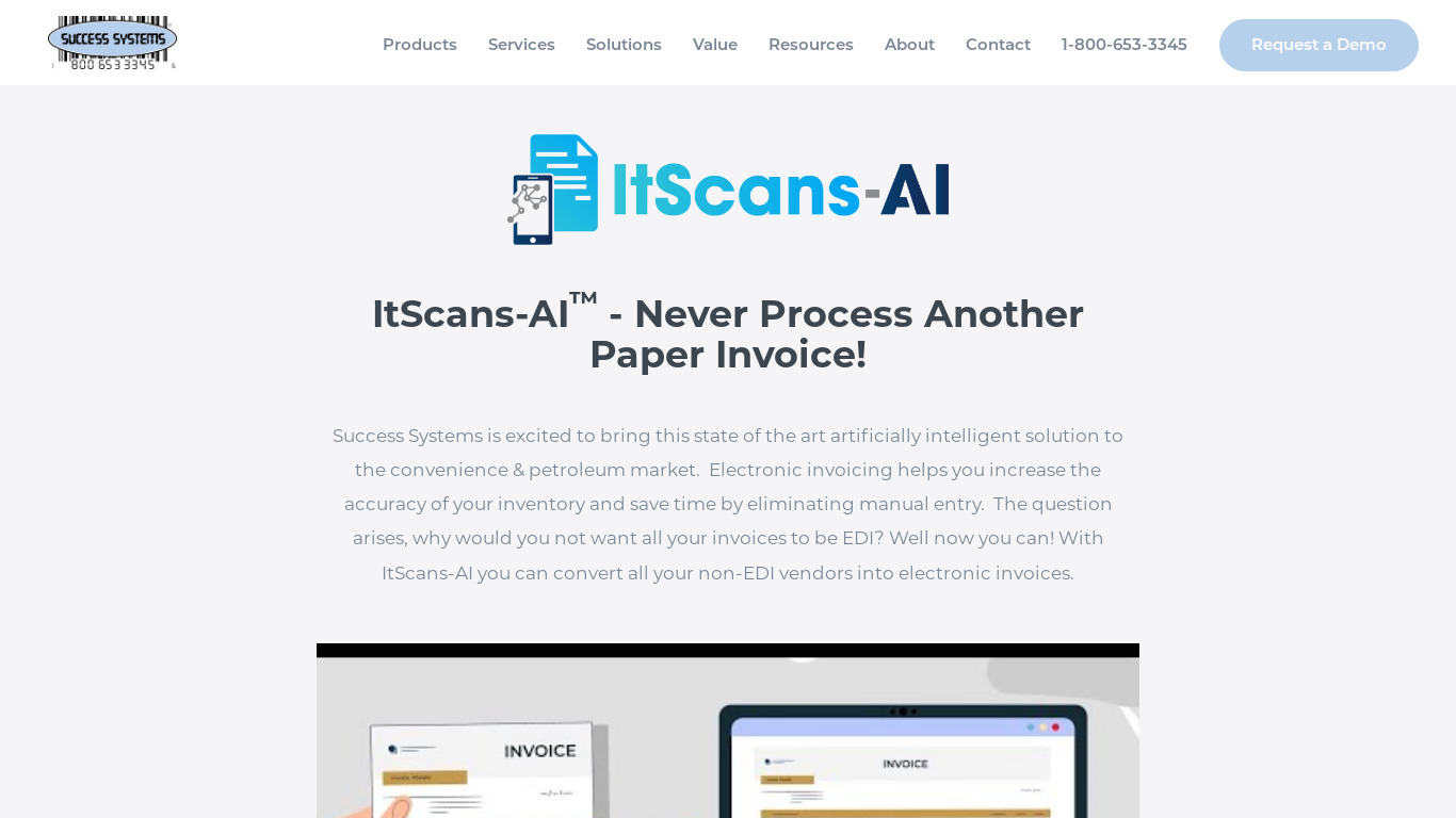ItScans-AI by Success Systems Landing page