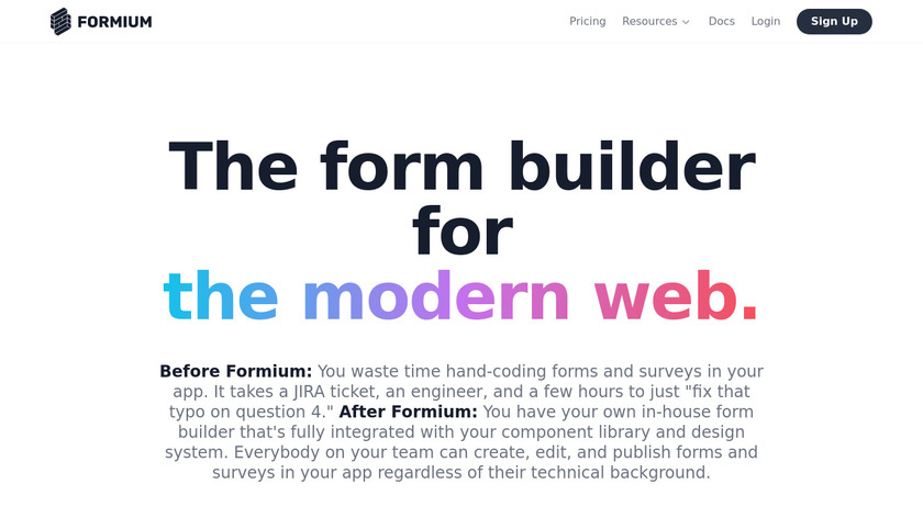 Formium.io Landing Page