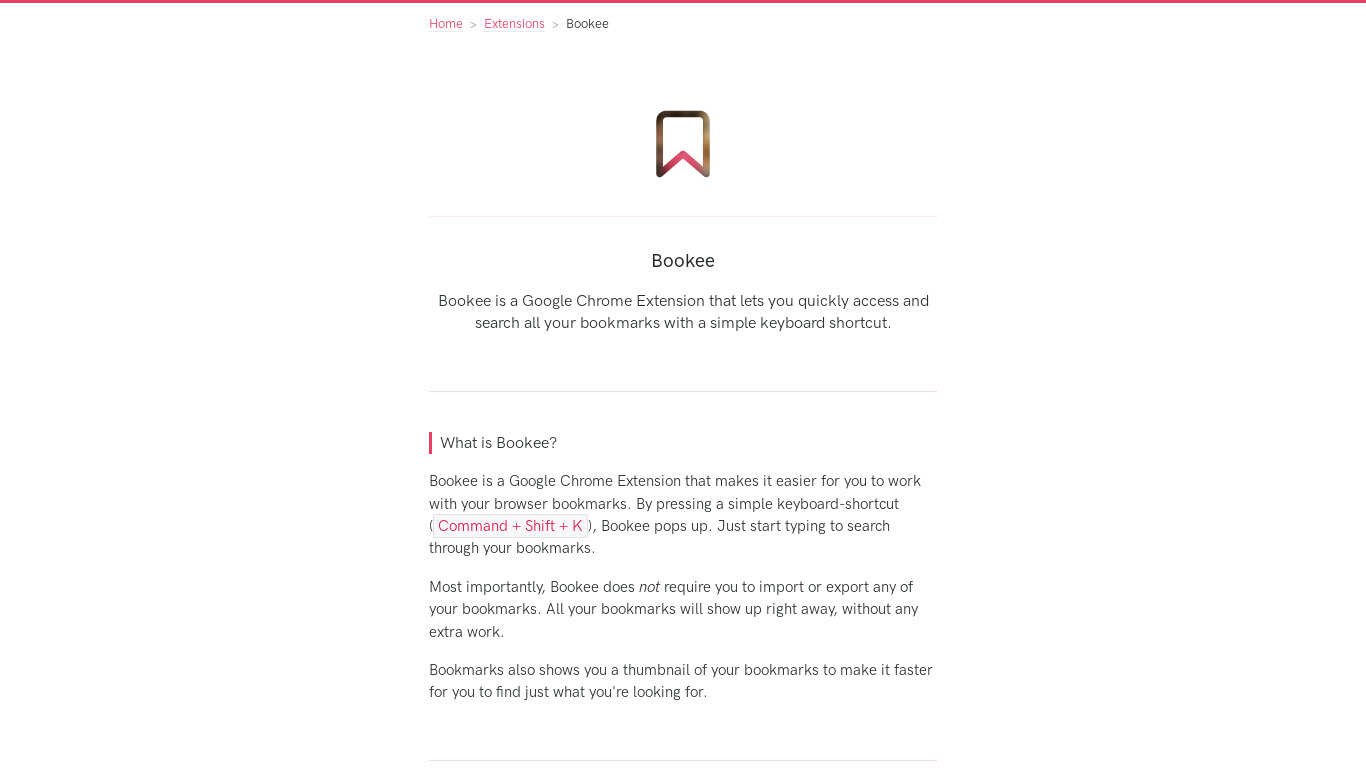 Bookee Landing page