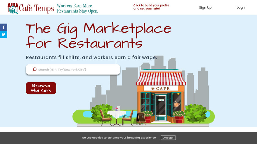 Café Temps Gig Marketplace Landing Page
