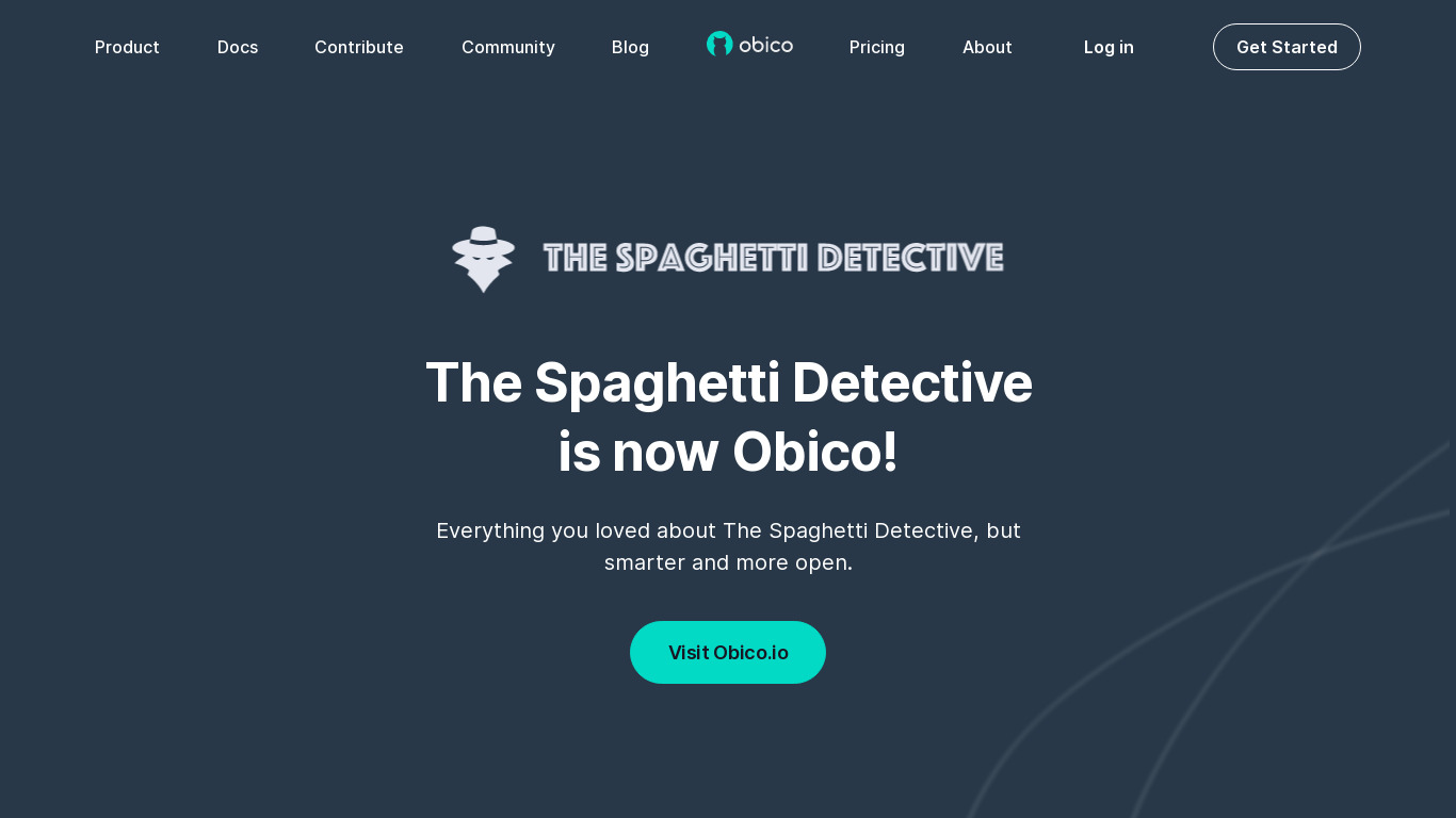 The Spaghetti Detective Landing page