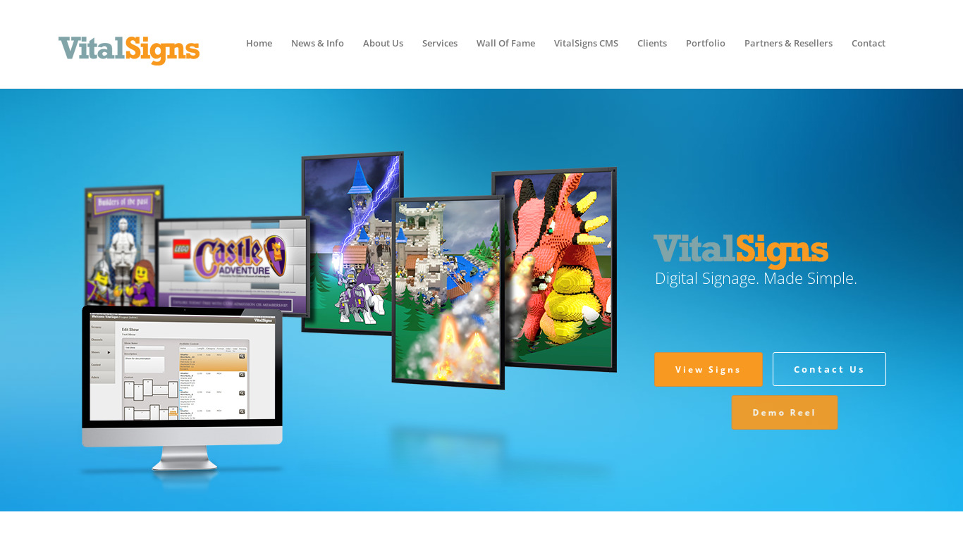 VitalSigns Landing page