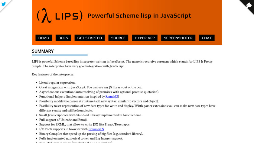 LIPS Scheme Landing Page