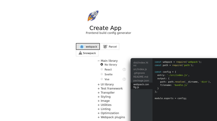 Create App Landing Page