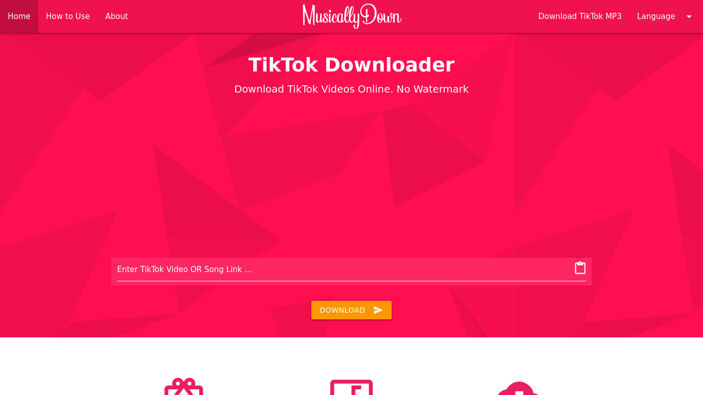 MusicallyDown Landing page
