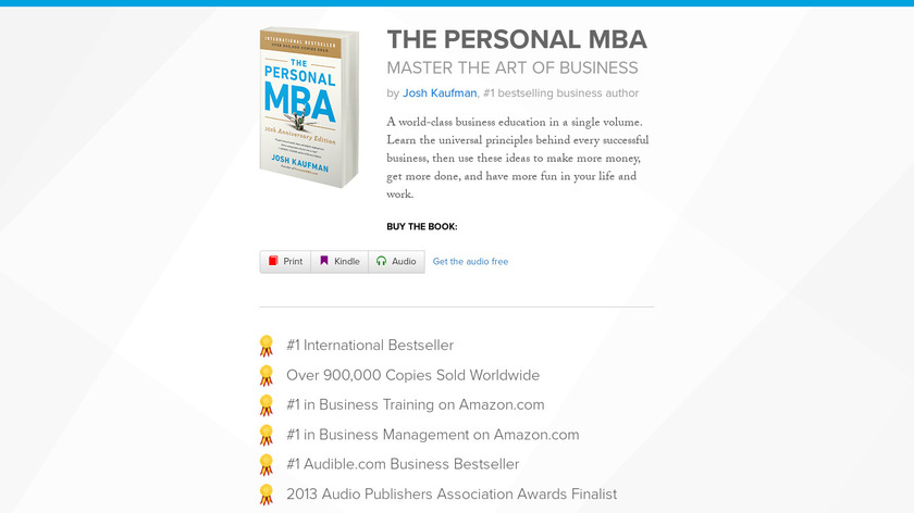 The Personal MBA Landing Page