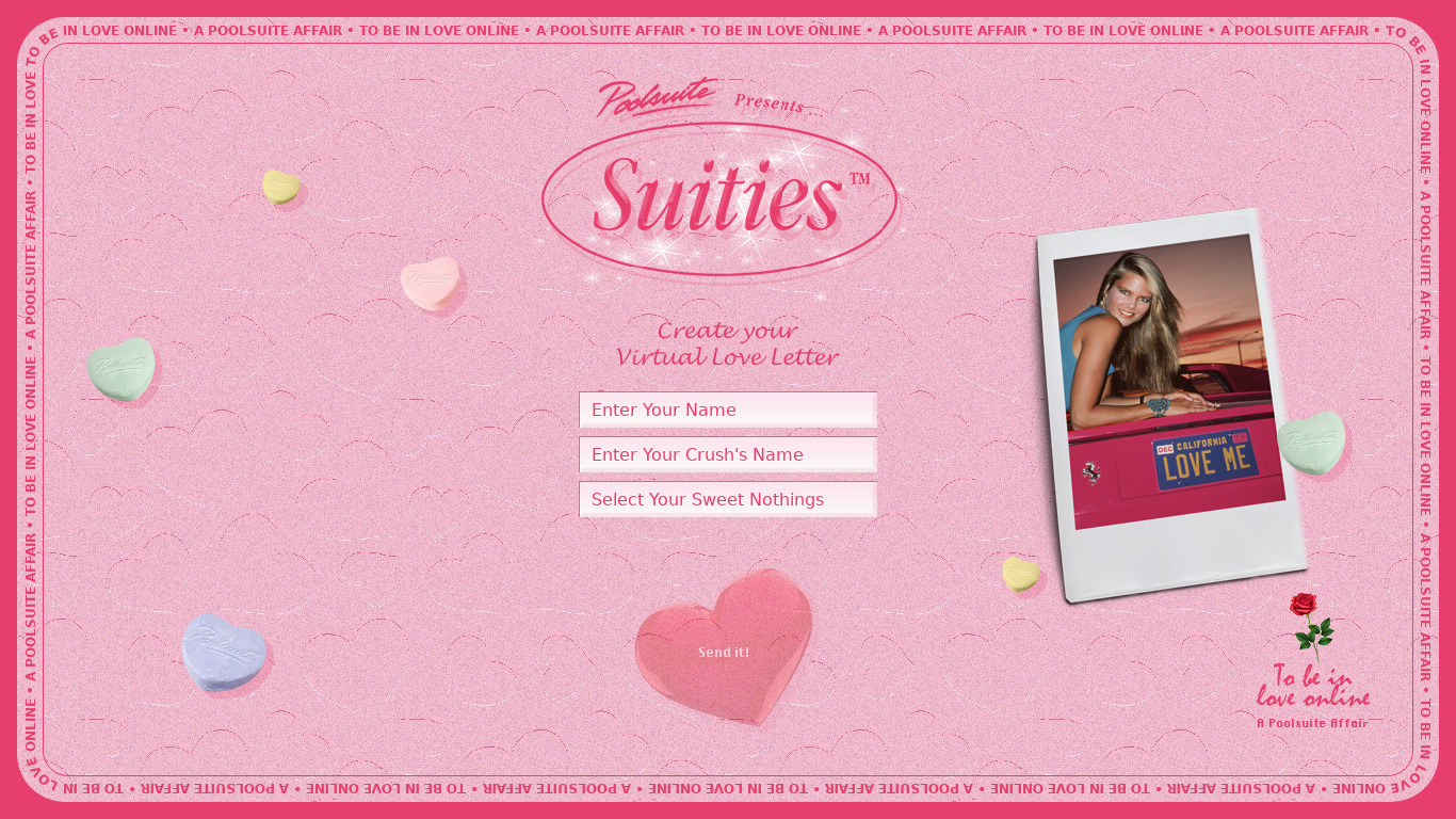 Suities ♡ By Poolsuite Landing page