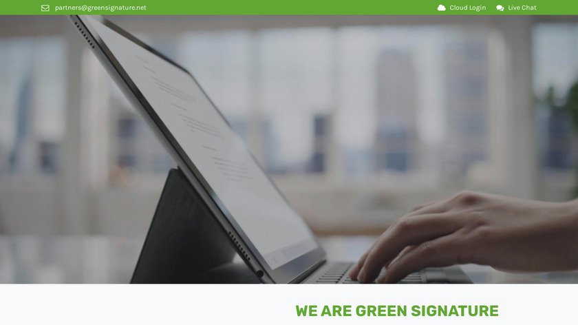 Green Signature Landing Page