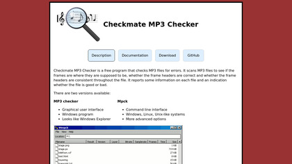 Checkmate MP3 Checker image