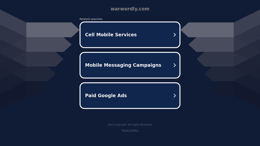 WarWordly Landing Page