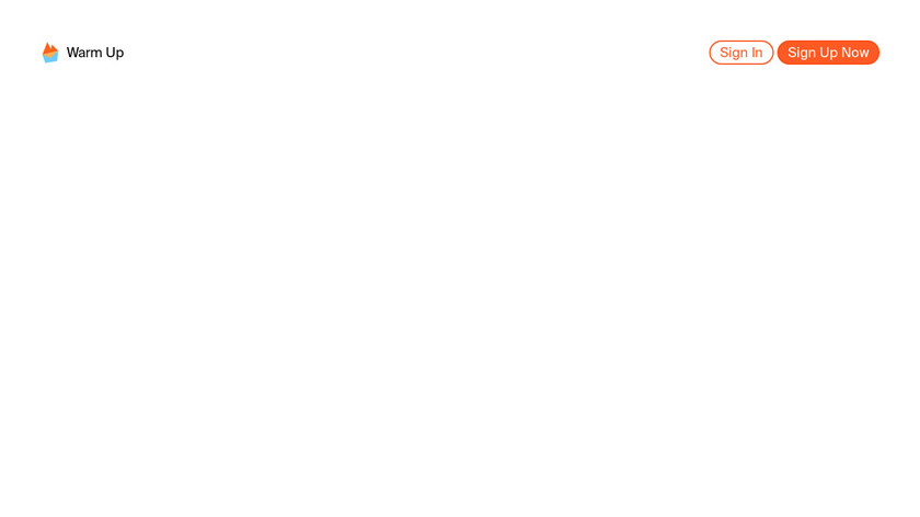 Warm Up Landing Page