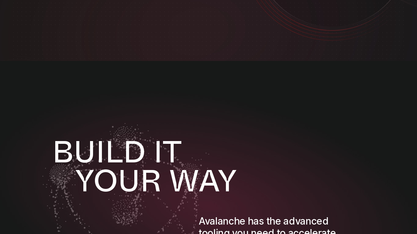Avalanche Landing page