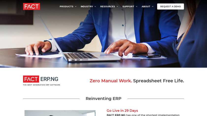 FACT ERP.NG Landing Page
