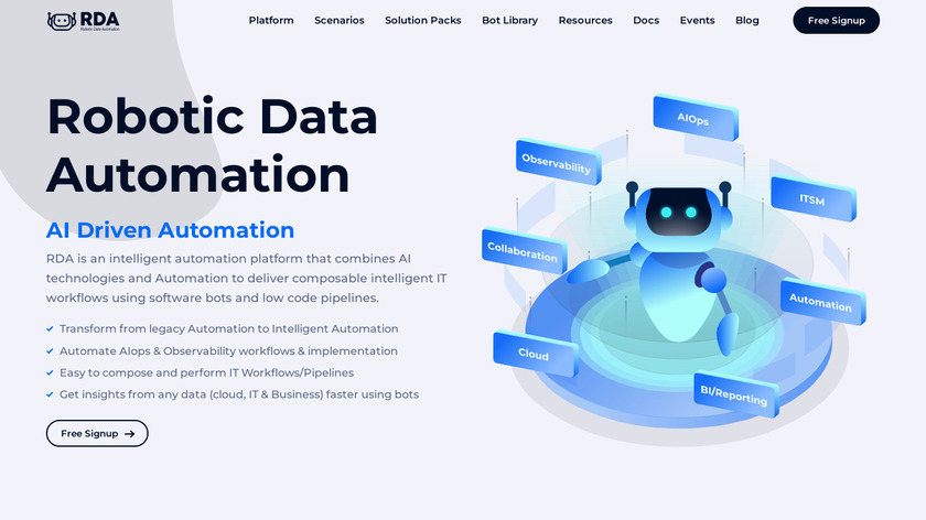 Robotic Data Automation (RDA) Landing Page