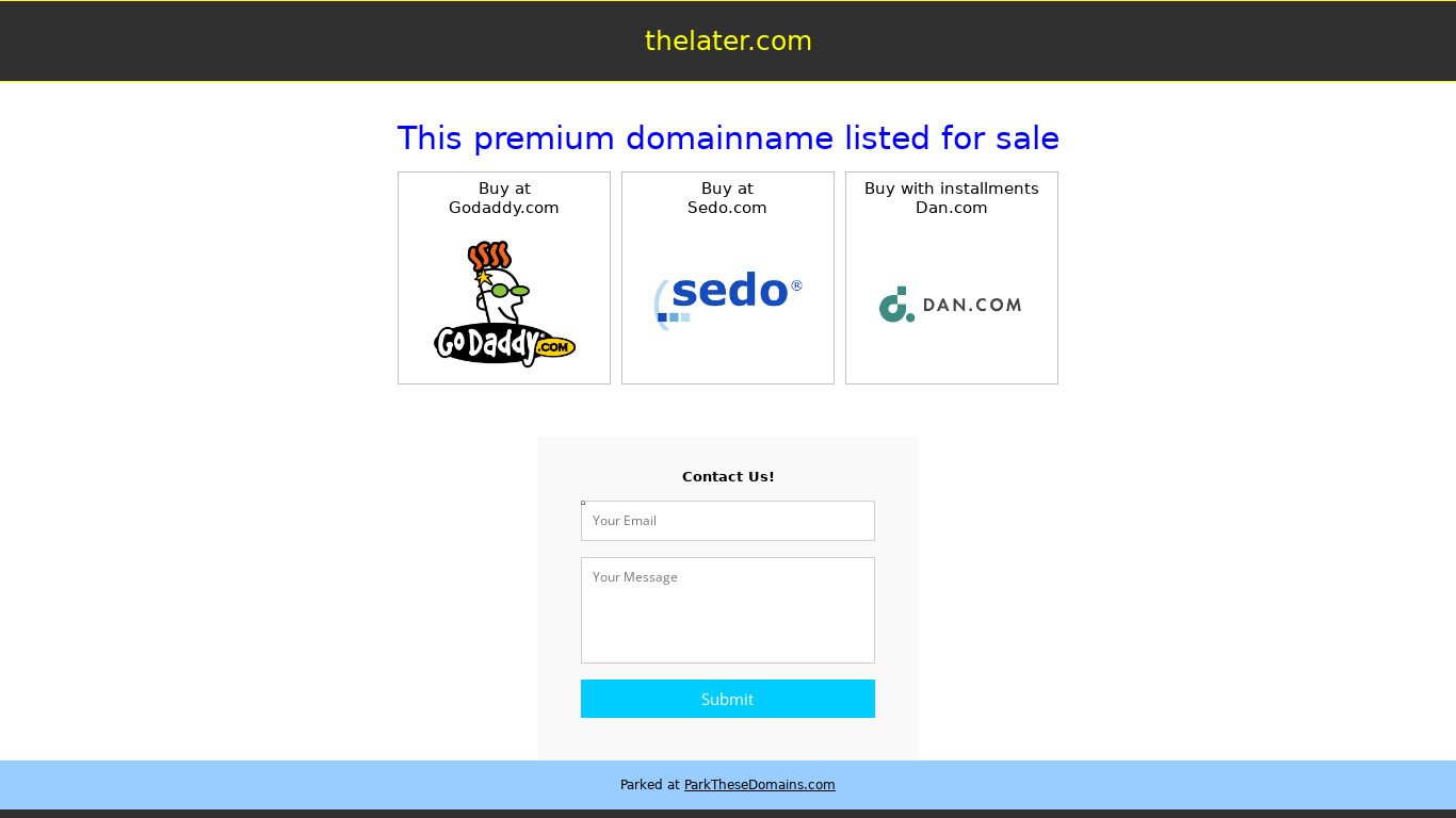 theLATER Landing page