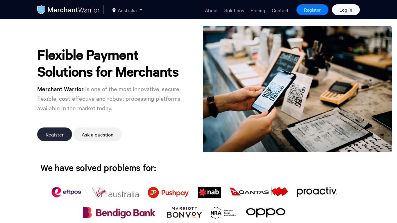 Merchant Warrior Landing page