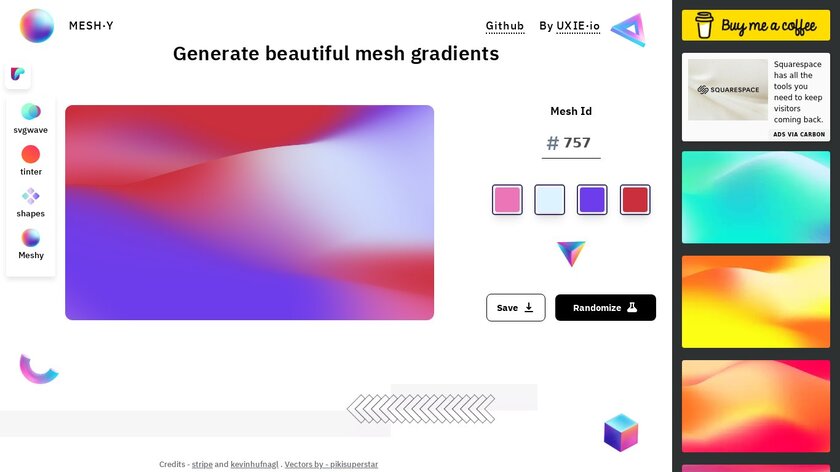 MeshGradient.in Landing Page