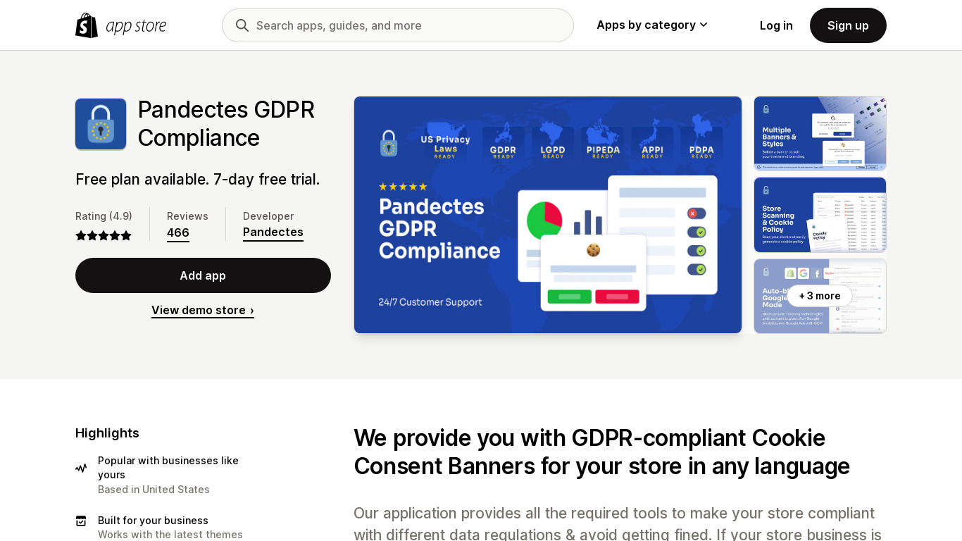 GDPR Compliance Center Landing page