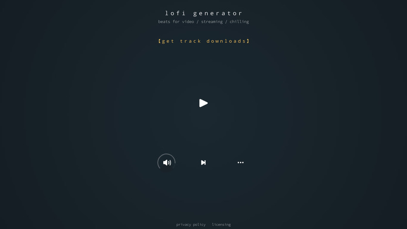 Lo-fi Generator Landing Page