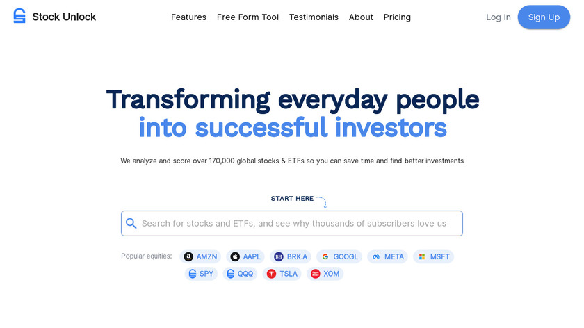 Stock Unlock Landing Page