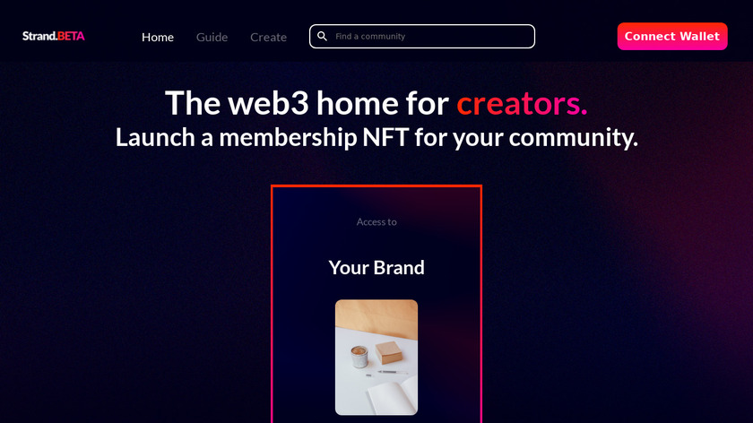 Strand Social Landing Page