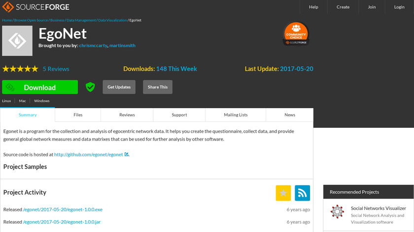 EgoNet Landing Page