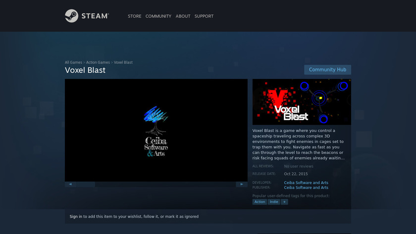 Voxel Blast Landing Page