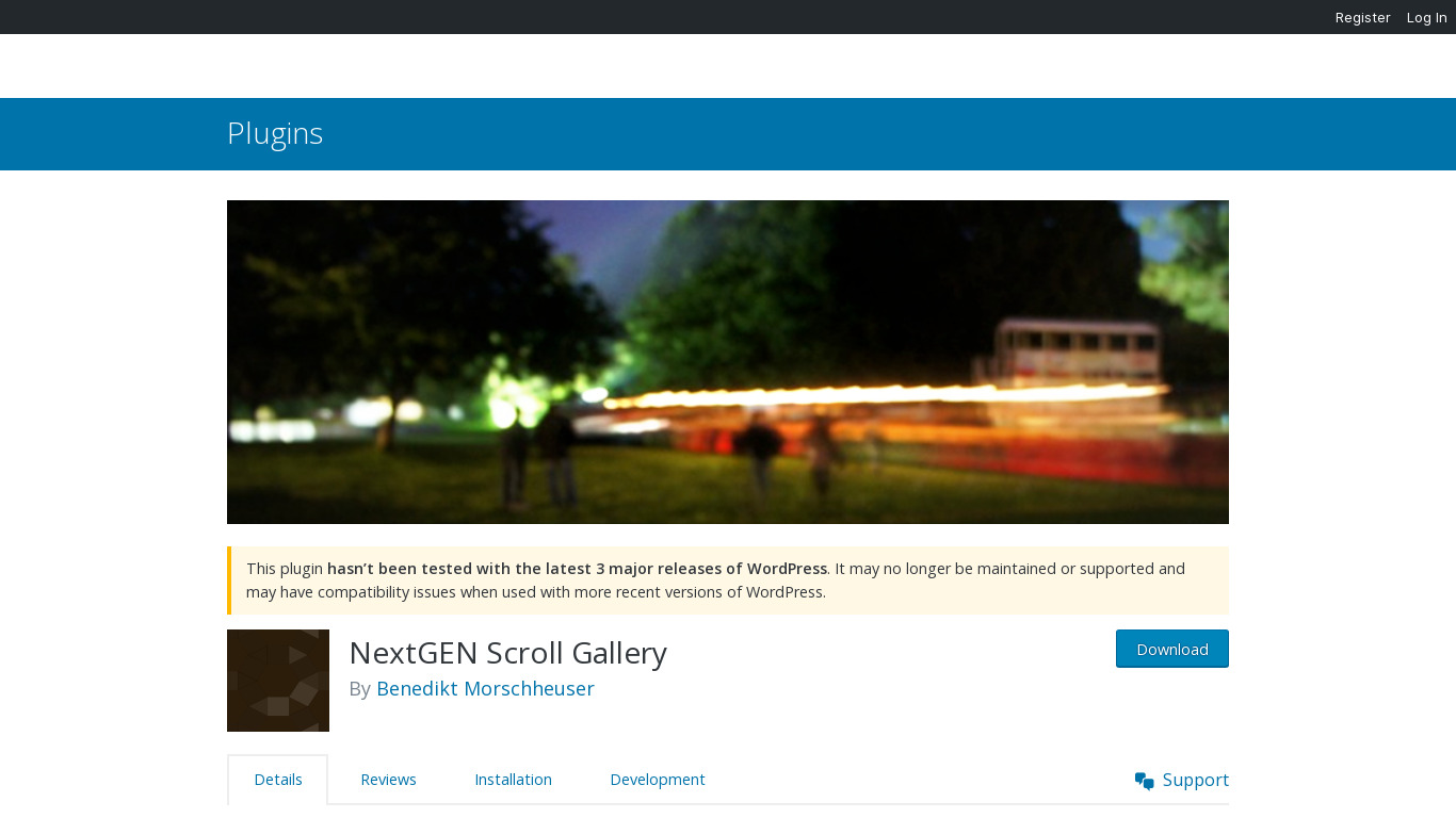 NextGEN Scroll Gallery Landing page