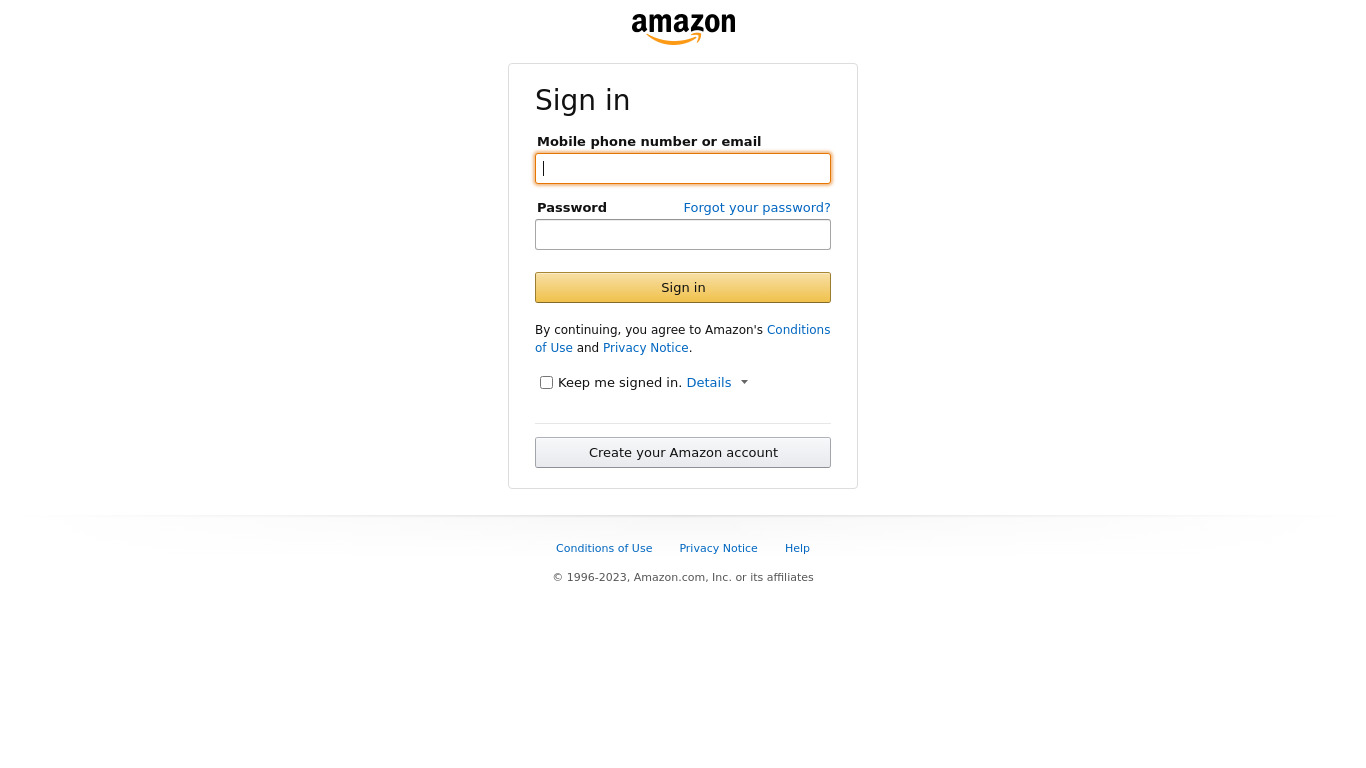 Amazon - Your Ideas List Landing page