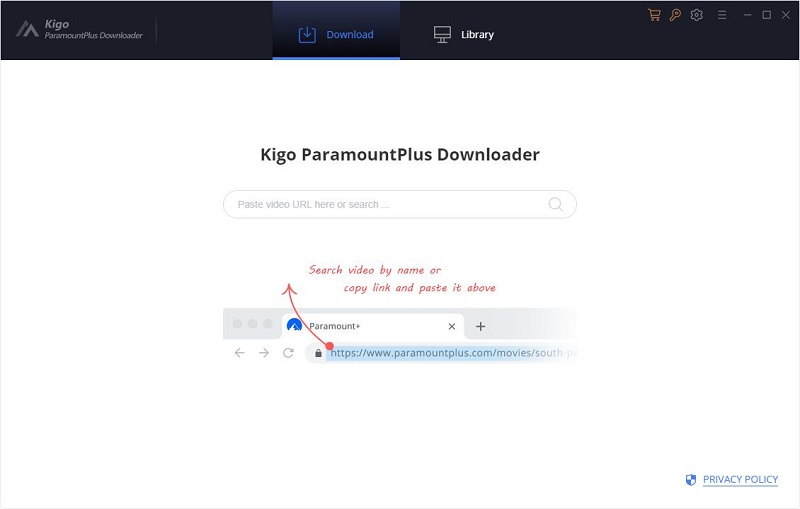 Kigo ParamountPlus Video Downloader Landing page