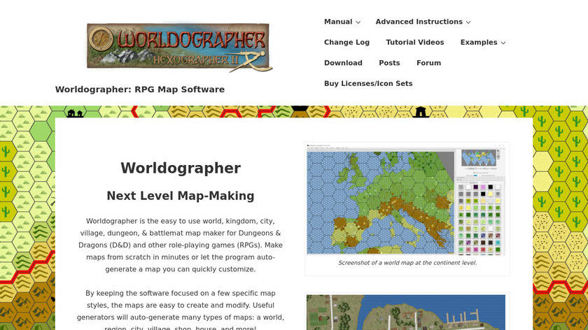 Worldographer Landing Page