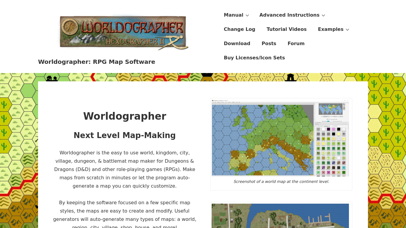 Worldographer Landing page