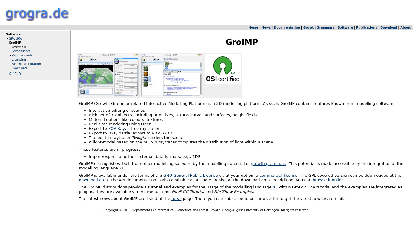 GroIMP Landing page