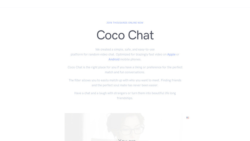 Coco Chat Live Landing Page
