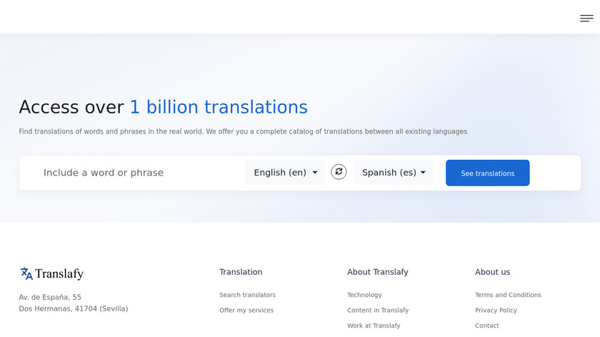 Translafy Landing Page