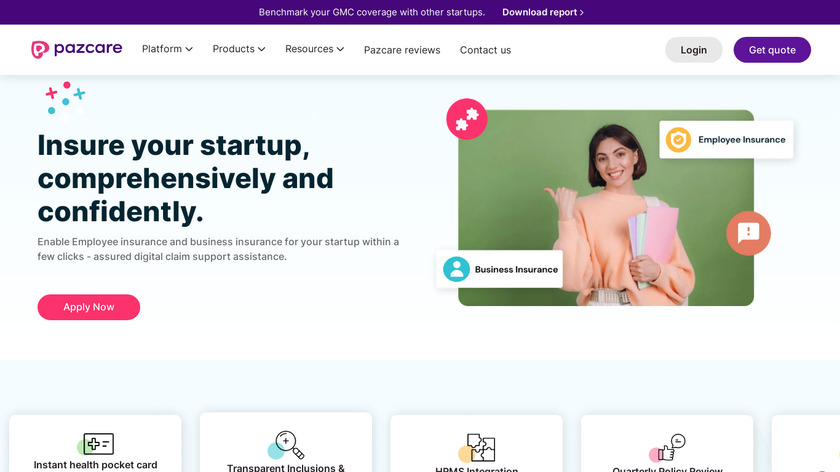 Paz for Startups Landing Page