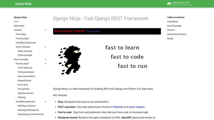 Django Ninja Landing Page