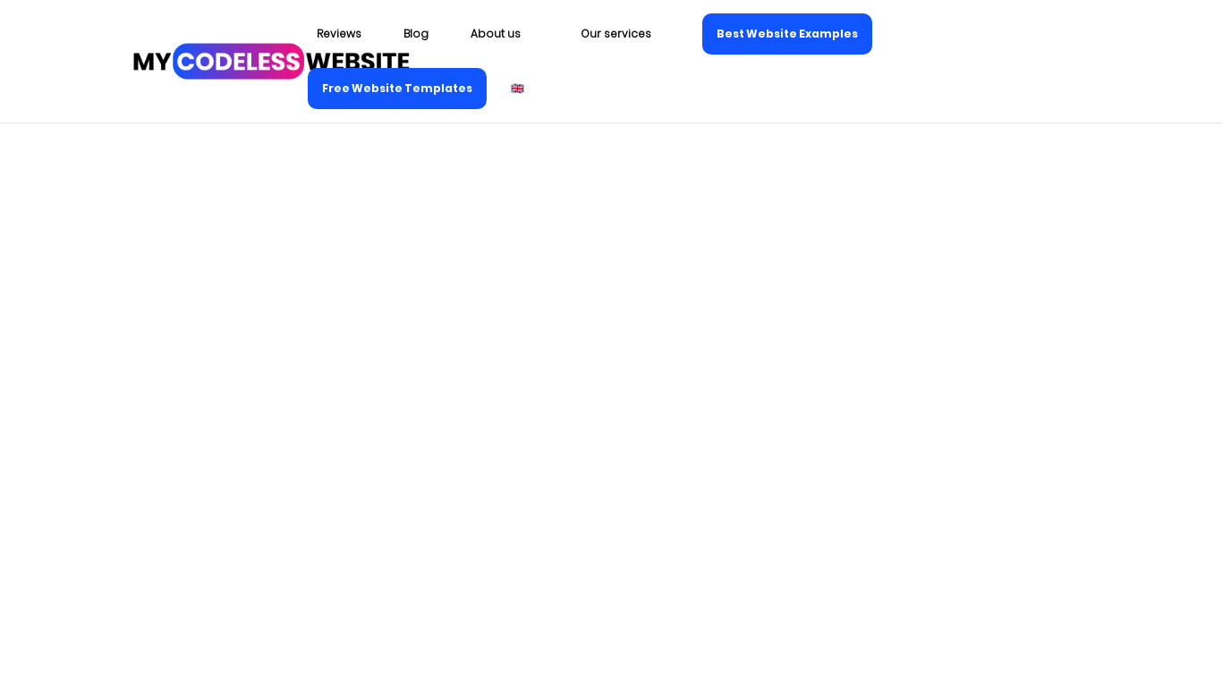 My Codeless Website Landing page