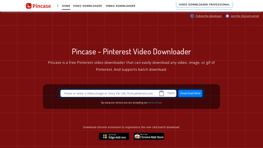 Pincase.xyz Landing Page