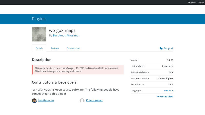 WP GPX Maps Landing Page