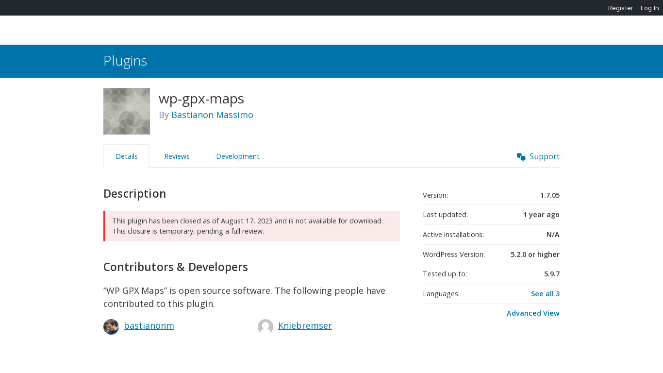 WP GPX Maps Landing page