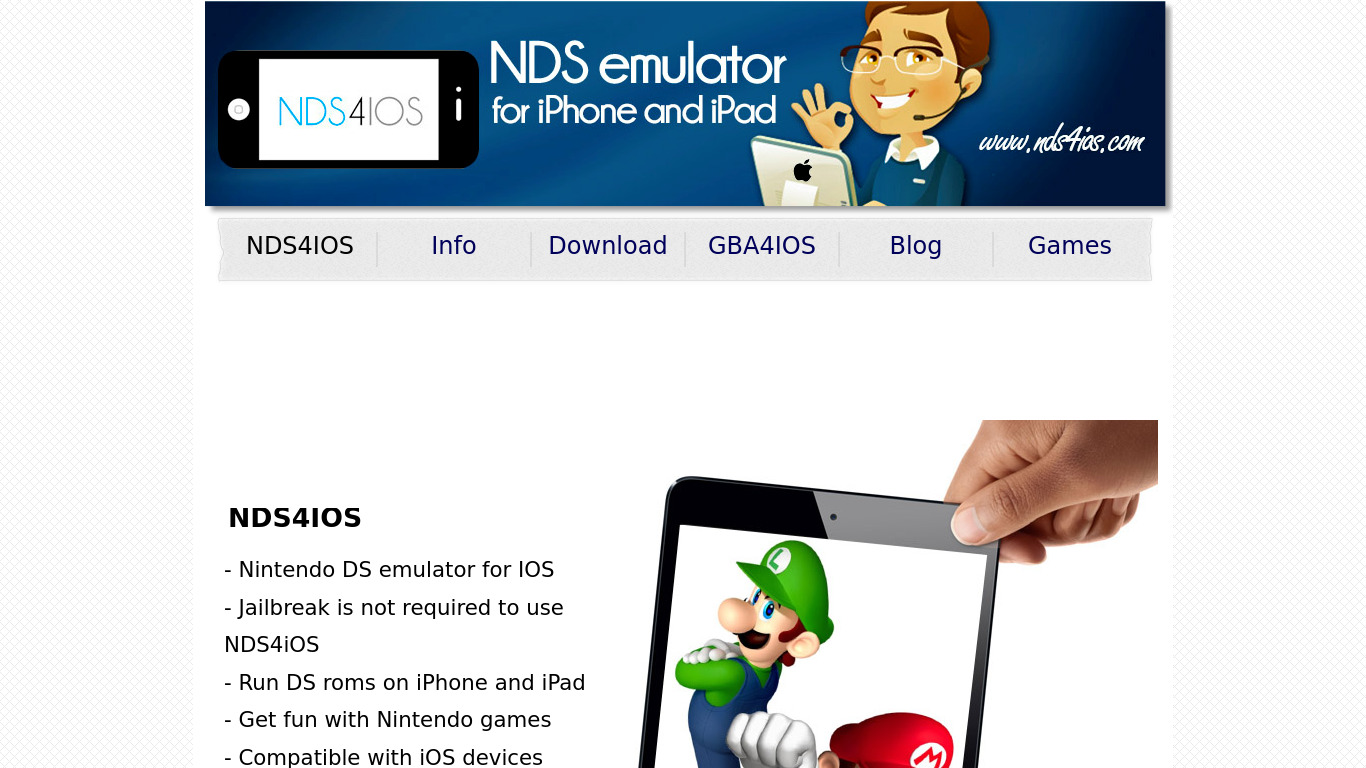 NDS4iOS Landing page