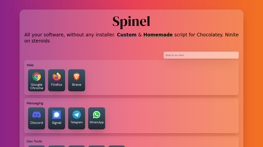 Spinel Landing Page